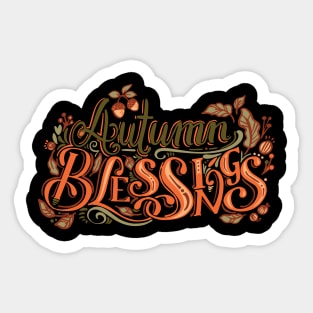 Autumn Blessings Sticker